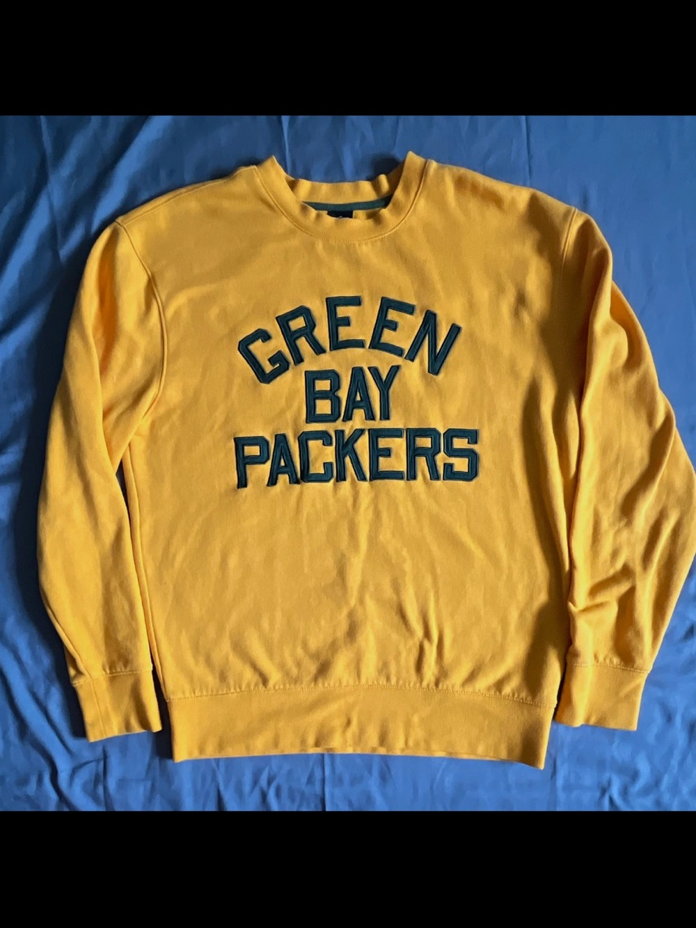 NFL Team Apparel Green Bay Packers NFL Football Sweatshirt Yellow Size M